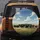 Black Yak Herd Grassy Hill Blue Sky Landscape - Wildlife Lover Gift Spare Tire Cover - 5