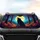 Black Wolf Howling Yellow Full Moon Gnarled Trees Autumn Night - Car Interior Upgrade Car Sunshade - 4