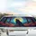 Black Wolf Howling Yellow Full Moon Gnarled Trees Autumn Night - Car Interior Upgrade Car Sunshade - 5