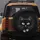 Black Cat White Eyes Paw Prints - Cat Lover Car Accessory Gift Spare Tire Cover - 5