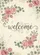 Welcome Text Botanical Roses Eucalyptus Golden Butterflies - Home Decor Gift Garden Flag - 6