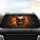 Glowing Molten Skull Fiery Splatter Car Interior Upgrade Car Sunshade - 4