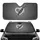 White Heart Black Paw Prints Small Hearts White Dots - Travel Essentials Road Trip Gift Car Sunshade - 1