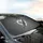 White Heart Black Paw Prints Small Hearts White Dots - Travel Essentials Road Trip Gift Car Sunshade - 6