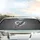 White Heart Black Paw Prints Small Hearts White Dots - Travel Essentials Road Trip Gift Car Sunshade - 5