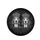 Black White Majestic Beagle Dogs Silver Crowns Filigree Damask - Dignified Dog Lover Car Accessory Spare Tire Cover - 4