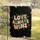 Love Always Wins Message Golden Starbursts Black Background - Celebratory Home Decor Gift Garden Flag - 5
