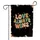 Love Always Wins Message Golden Starbursts Black Background - Celebratory Home Decor Gift Garden Flag - 3