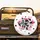 Black Cowhide Pink Hearts 'Moo...' White Fur Background - Farmhouse Decor Gift for Cow Lover Spare Tire Cover - 2