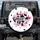 Black Cowhide Pink Hearts 'Moo...' White Fur Background - Farmhouse Decor Gift for Cow Lover Spare Tire Cover - 1