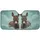 Reddish Brown Grey Donkeys Cloud Sky Road Trip Travel Essentials for Donkey Lovers Car Sunshade - 3