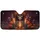 Intricate Calavera Catrina Sugar Skull Marigold Flowers Burning Candles Car Interior Upgrade Car Sunshade - 3