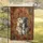 Greyhounds Embrace Silver Gold Collars Tapestry - Home Decor Gift for Dog Lovers Garden Flag - 5