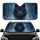 Black Wolf Electric Blue Eyes Winter Forest - Car Interior Upgrade Wolf Lover Gift Car Sunshade - 1