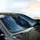 Black Wolf Electric Blue Eyes Winter Forest - Car Interior Upgrade Wolf Lover Gift Car Sunshade - 6