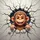 Cheerful Monkey Bursting From Broken Wall Cracks – Outdoor Adventure Lifestyle Gift Spare Tire Cover - 6