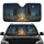 Glowing Campfire Evergreen Pine Trees Cosmic Starry Night Camping Life Quote Travel Essentials Car Sunshade - 1