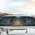 Glowing Campfire Evergreen Pine Trees Cosmic Starry Night Camping Life Quote Travel Essentials Car Sunshade - 5
