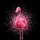 Pink Flamingo Confetti Black Background - Travel Celebration Gift for Wildlife Lovers Spare Tire Cover - 6
