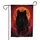 Black Wolf Red Eyes Forest Landscape Full Moon - Wildlife Lover Gift Garden Flag - 3