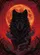 Black Wolf Red Eyes Forest Landscape Full Moon - Wildlife Lover Gift Garden Flag - 6