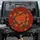 Abundant Orange Garden Roses Dark Green Leaves - Rich Red Floral Decor Gift Spare Tire Cover - 1