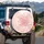 Botanical Illustration Pink Flowers Foliage - Nature Lover Gift Spare Tire Cover - 3