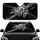 Astronauts Ringed Planet Moon Rockets Stars Black Cosmic Space Car Interior Upgrade Car Sunshade - 1