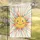 Large Sun Character Smiling Face Pink Blushes Radiating Rays - Everyday Home Decor Gift Garden Flag - 5