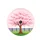 Pink Cherry Blossom Tree Garden Fence Lush Grass - Spring Home Decor Gift for Gardeners Spare Tire Cover - 4