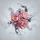 Pink Flowering Blooms Stamens Dark Smoke Wisps Silver Clouds - Home Decor Gift Spare Tire Cover - 6