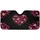 Textured Pink Fuchsia Crimson Hearts Black Canvas - Road Trip Gift Car Sunshade - 3