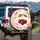 Glossy Ripe Dark Red Cherries Green Leaves - Everyday Nature Lover Gift Spare Tire Cover - 3