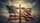 Weathered Cross American Flag One Nation Under God - USA 250th Anniversary Road Trip Gift for Veterans Car Sunshade - 7