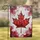 Vibrant Canadian Maple Leaf Crimson White Fields - Home Decor Gift Garden Flag - 1