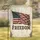 Distressed American Flag 'FREEDOM' Text - Independence Day Patriotic Home Decor Garden Flag - 1