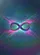 Luminous Infinity Heart Ribbons Magenta Green Blue - Home Decor Gift Garden Flag - 6
