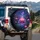 Majestic Pink Lotus Flower Pond Night Scene Celestial Orb - Home Decor Gift for Yoga Enthusiasts Spare Tire Cover - 3