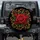Red Rose Golden Baroque Filigree Scrollwork - Premium Floral Home Decor Gift Spare Tire Cover - 1