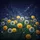 Dandelion Blossoms Seed Heads Firefly Glow Midnight Sky - Nature Lover Gift Spare Tire Cover - 6