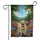 Yellow Labrador Retriever Dog Flower Garden Pathway - Dog Lover Home Decor Gift Garden Flag - 3