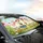 Cartoon Geese with Pink Flowers Straw Hats Strawberries - Car Interior Upgrade Car Sunshade - 6