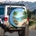Tropical Beach Ocean Waves Palm Trees - Road Trip Essentials Traveler Gift Spare Tire Cover - 3