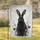 Black Rabbit Sleek Lifelike Observant Wildlife Home Decor Gift Garden Flag - 1