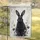 Black Rabbit Sleek Lifelike Observant Wildlife Home Decor Gift Garden Flag - 5