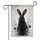 Black Rabbit Sleek Lifelike Observant Wildlife Home Decor Gift Garden Flag - 3