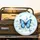 Blue Morpho Butterflies White Blossoms Foliage Sky - Nature Lover Gift Spare Tire Cover - 2