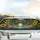 Green Frog Welcome To Our Pad Lotus Pond Sunflowers - Road Trip Gift Car Sunshade - 5