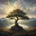 Gnarled Tree Lake Mountain Dramatic Clouds - Nature Lover Outdoor Enthusiast Gift Spare Tire Cover - 6