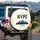 Hope Typography Hot Air Balloon Cityscape - Christian Faith Gift for Believers Spare Tire Cover - 3